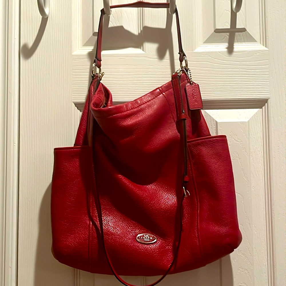 Coach Red Leather large purse